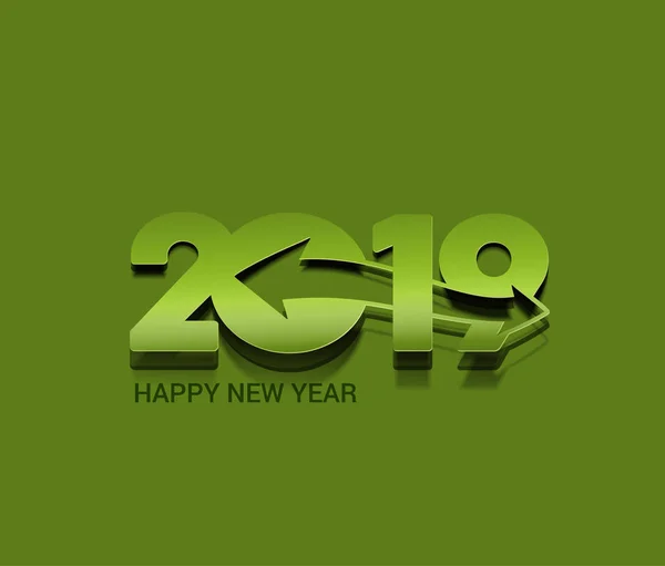 Feliz Ano Novo 2019 Texto Descasque Papel Design Patter Ilustração — Fotografia de Stock