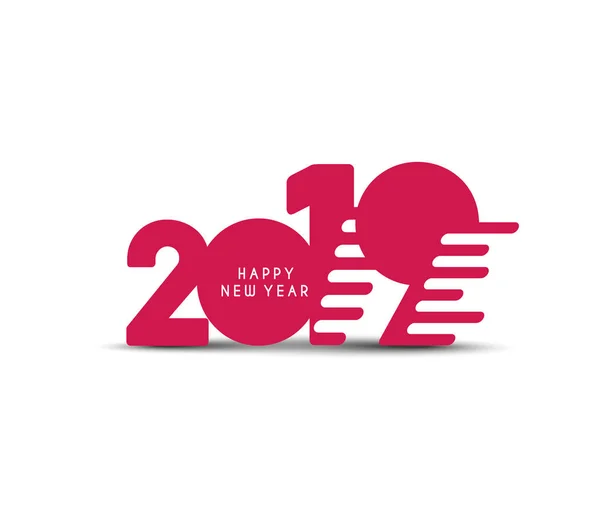 快乐新年2019文字设计图样 矢量图解 — 图库矢量图片