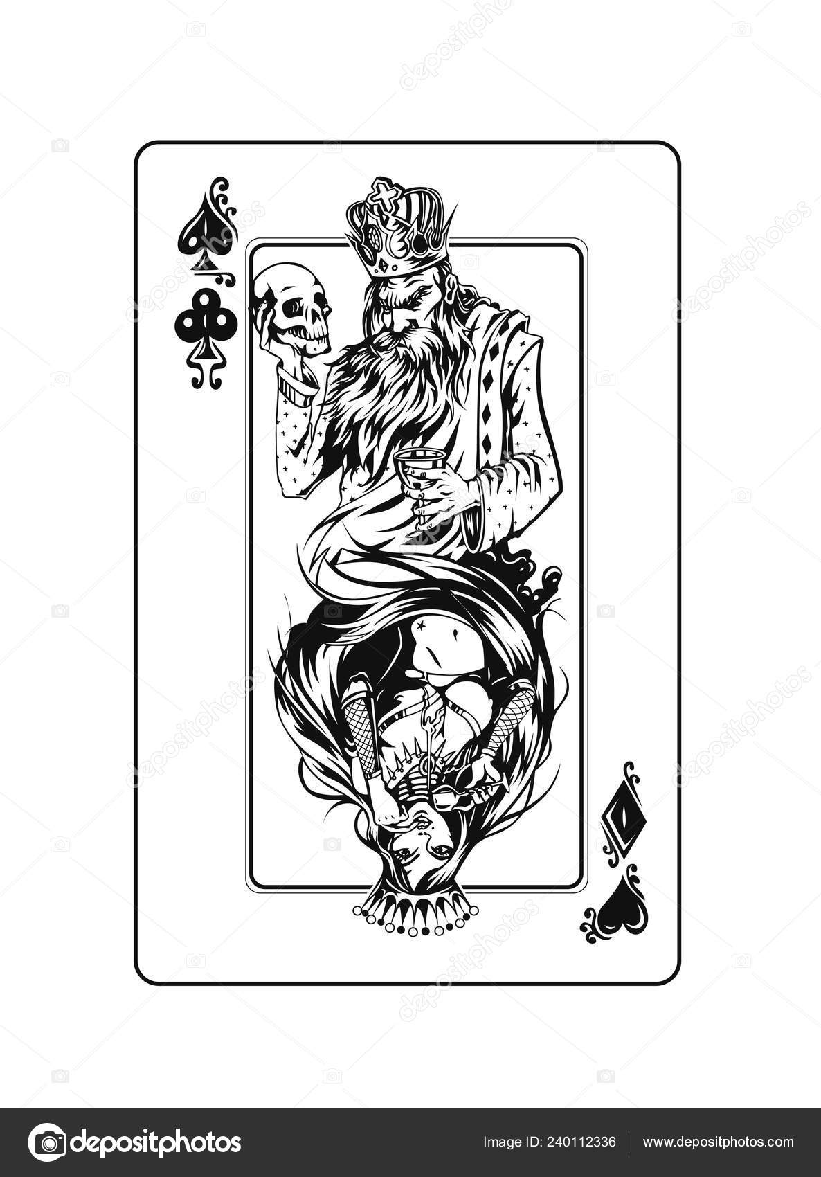 drawings on playing cards  Clip Art Library