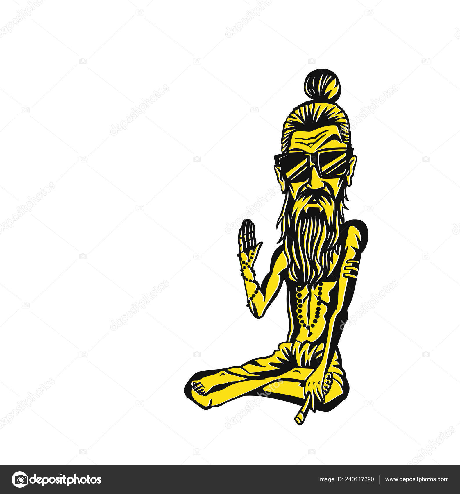 Hand drawn guru purnima Royalty Free Vector Image