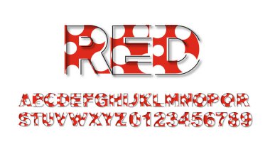 Alfabe metin tasarım modern soyut yazı seti.