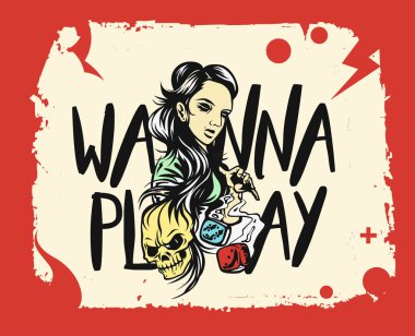 T-shirt veya poster tasarımı ile el ile çizilmiş metin oynamak istiyorum