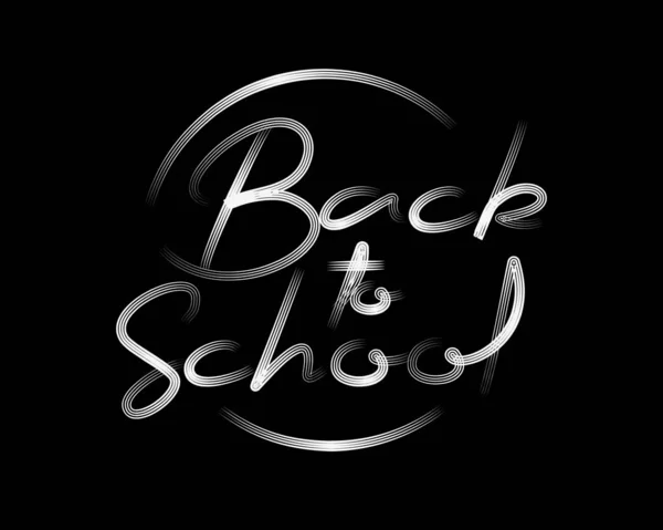 Back To School Calligraphic Modern Font Style Text Vector illust — Stock Vector