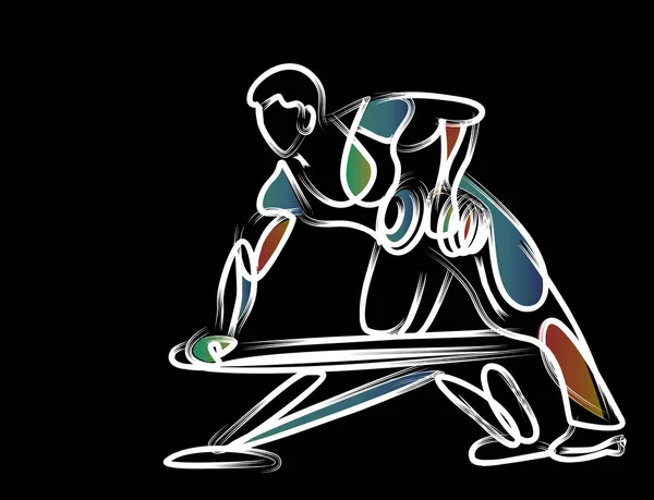 Hommes athlétiques pompage vers le haut des muscles du dos entraînement gymnase musculation  - — Image vectorielle