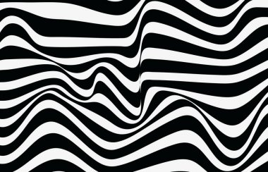 Dalgalı çizgiler ile soyut geometrik desen. Dikişsiz vektör geri