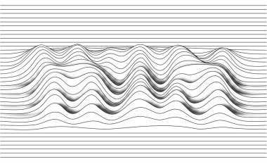 Dalgalı çizgiler ile soyut geometrik desen. Dikişsiz vektör geri