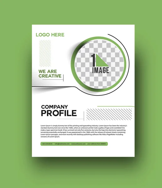 Flyer & Poster Cover Ontwerp in A4 Maat Sjabloon Illustratie. — Stockvector