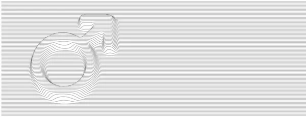 Icono femenino símbolo contorno icono línea abstracta patrón vector mal — Archivo Imágenes Vectoriales