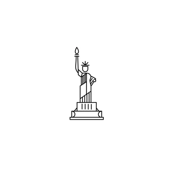 Statue of Liberty Landmark US   Patriotic America vector illustr — Stock Vector