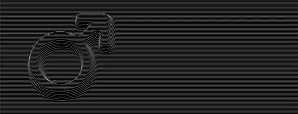 Icône femelle symbole contour icône abstrait ligne motif vecteur ill — Image vectorielle