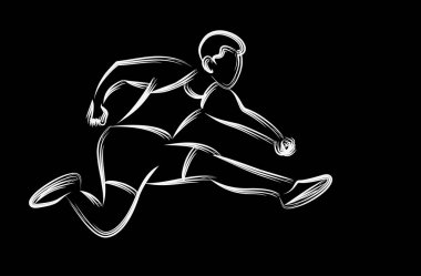 Atletizm adam atletizm Line sanat De uzun atlama pratik