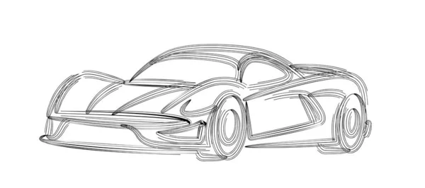 Автомобільна іконка Векторна лінія арт-дизайн. Векторні ілюстрації . — стоковий вектор