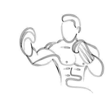 Boxer avcı hattı çizgi sanat vektör illüstrasyon üzerinde çizim.