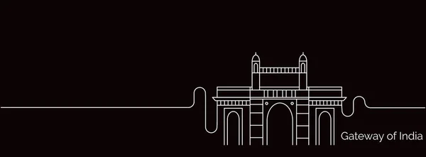 Ворота Индии иконка, Элемент дизайн в стиле наброска. Линейное искусство — стоковый вектор