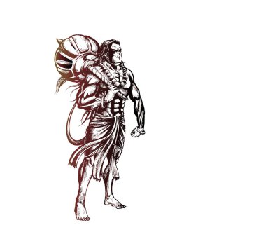 Lord Hanuman Hindistan Hanuman Jayanti festivali için, El Beraberlik Sk