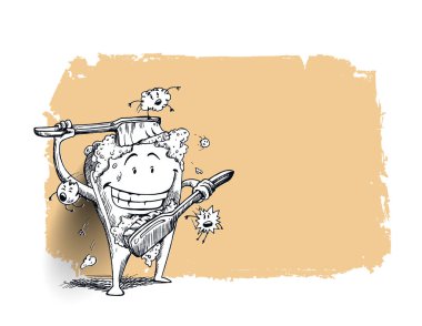 Diş fırçası, diş bir fırçasını ile kendini temizleme