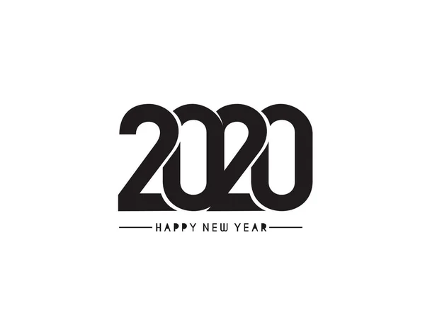 Felice anno nuovo 2020 Text Design Patter, Illustrazione vettoriale . — Vettoriale Stock