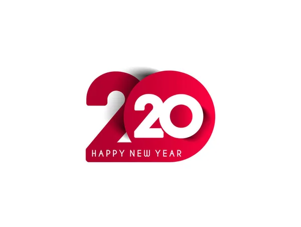 Mutlu yeni yıl 2020 metin tasarım Patter, vektör illüstrasyon. — Stok Vektör