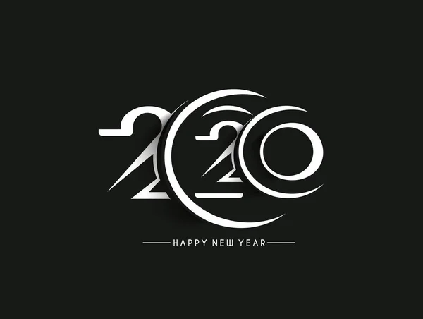 Feliz Año Nuevo 2020 Diseño de texto Patter, ilustración vectorial . — Archivo Imágenes Vectoriales