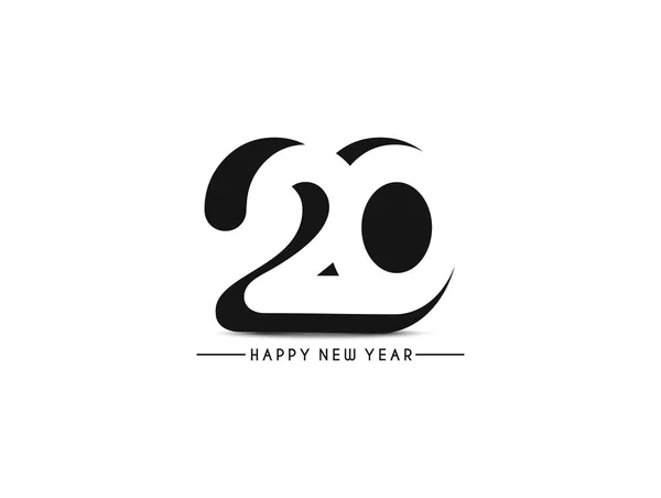 Happy New Year 2020 Text Design  Patter, Vector illustration. — Stock Vector