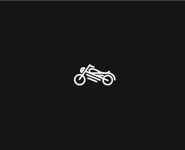 Motor bisiklet simge vektör hat sanat tasarımı. Vektör çizim. — Stok Vektör