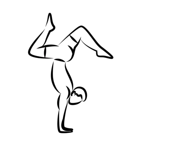 Homem praticando pose de ioga, 21 de junho dia internacional de ioga, 3d C — Vetor de Stock