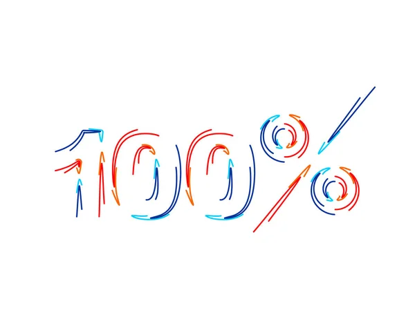 100-lecie obchodów rocznicy projektu. 100% darmowe banner. — Wektor stockowy