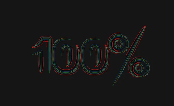 100 Anos Aniversário Celebration Design. Banner 100% livre . —  Vetores de Stock