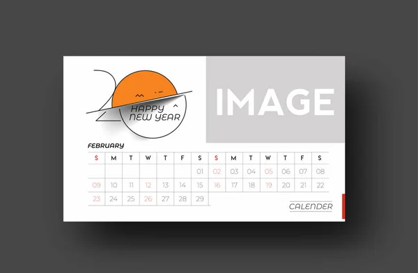 Feliz año nuevo 2020 Calendario - Año Nuevo Elementos de diseño de vacaciones — Archivo Imágenes Vectoriales