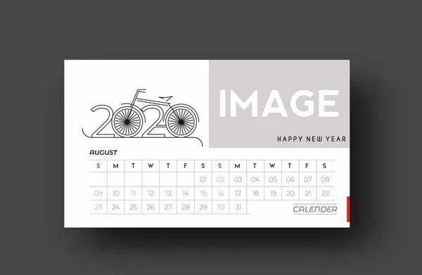 Felice anno nuovo 2020 Calendario - Capodanno elementi di design vacanza — Vettoriale Stock