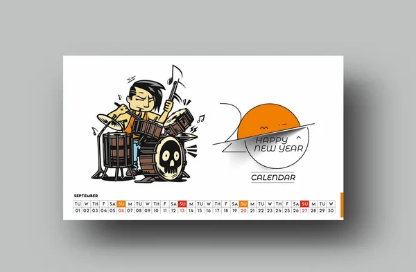 Feliz ano novo 2020 Calenda - elementos de design de férias de Ano Novo —  Vetores de Stock