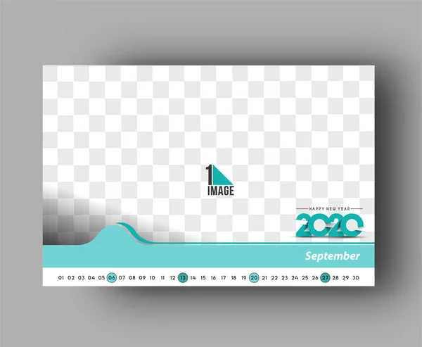 Frohes neues Jahr 2020 Kalender - Designelemente für das neue Jahr — Stockvektor