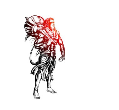 Lord Hanuman Hindistan Hanuman Jayanti festivali için, El Beraberlik Sk