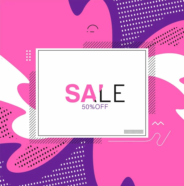 Abstract Colorful Sale Banner Design e sfondo. Uso per mod — Vettoriale Stock