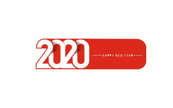 Happy New Year 2020 Text Typography Design Patter, Vector illust — Stockový vektor