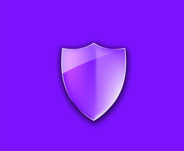 Protection shield Glossy Vector Design Element. — Stock Vector
