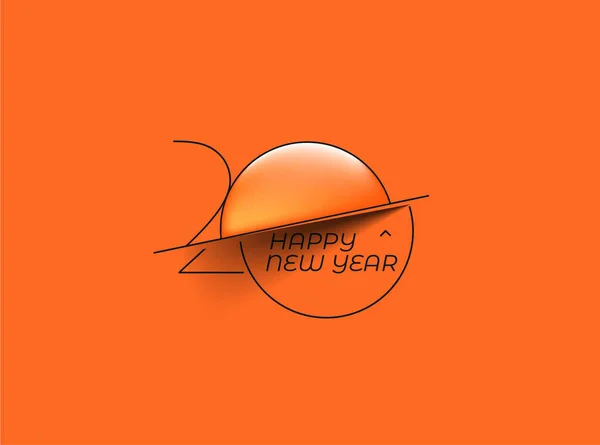 Happy New Year 2020 Text Typography Design Patter, Vector illust — Stock Vector