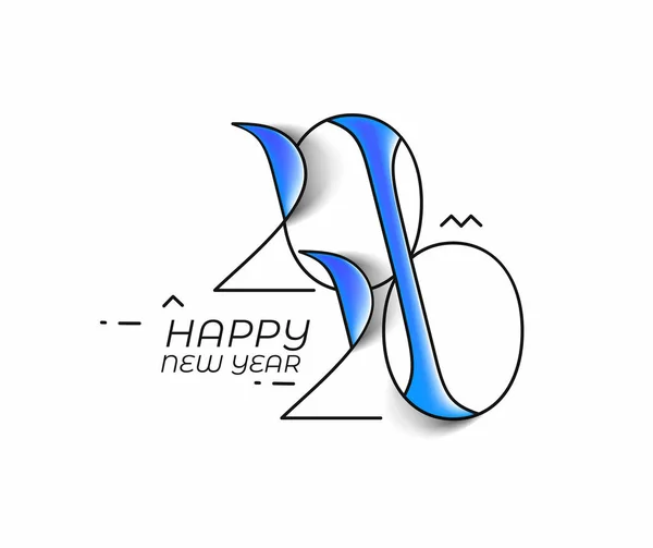 Bonne année 2020 Texte Typographie Design Patter, Vector illust — Image vectorielle