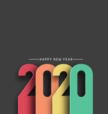 Mutlu yıllar 2020 Metin Tipografi Tasarım Modeli, Vektör nefreti