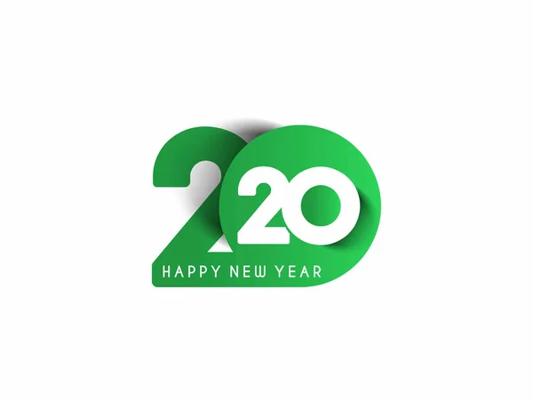 Happy New Year 2020 Text Typography Design Patter, Vector illust — Stockový vektor