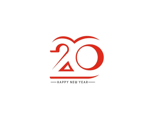 Felice anno nuovo 2020 Testo Tipografia Design Patter, Vector illust — Vettoriale Stock