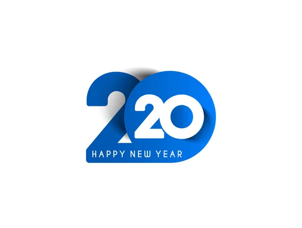 2017 년 6 월 24 일에 확인 함 . Happy New Year 2020 text typography design patter, vector Illust — 스톡 벡터