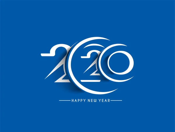 Feliz Año Nuevo 2020 Texto Tipografía Diseño Patter, Vector illust — Archivo Imágenes Vectoriales