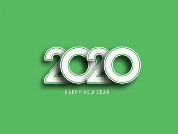 Feliz Año Nuevo 2020 Texto Tipografía Diseño Patter, Vector illust — Archivo Imágenes Vectoriales