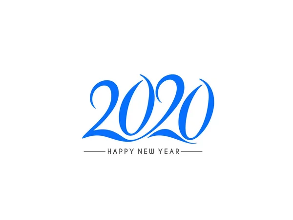 Feliz Año Nuevo 2020 Texto Tipografía Diseño Patter, Vector illust — Vector de stock