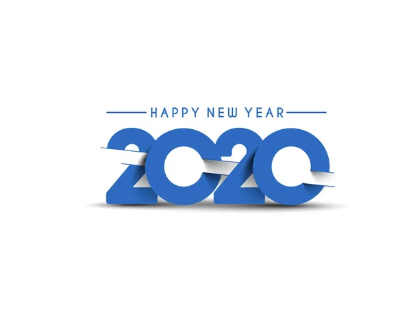 2017 년 6 월 24 일에 확인 함 . Happy New Year 2020 text typography design patter, vector Illust — 스톡 벡터