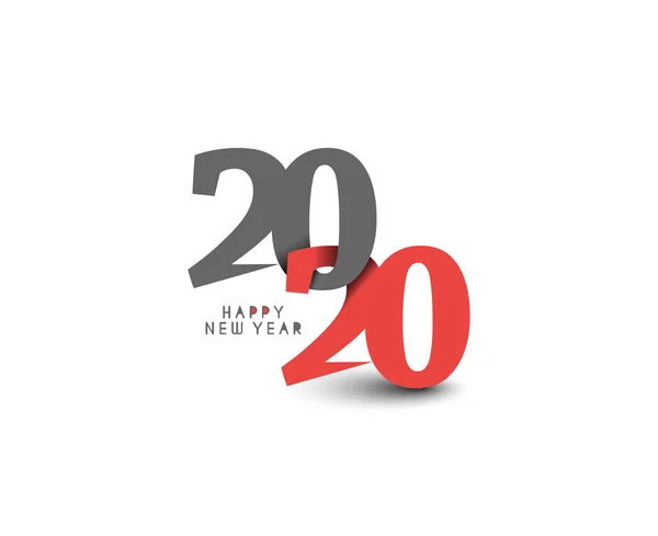 Mutlu yıllar 2020 Metin Tipografi Tasarım Modeli, Vektör nefreti — Stok Vektör