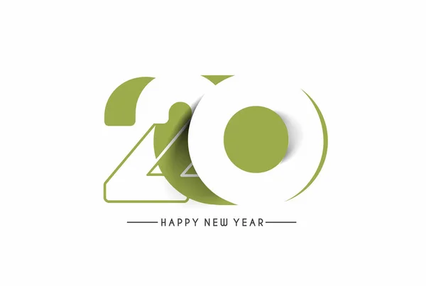 Happy New Year 2020 Text Typography Design Patter, Vector illust — Stock Vector