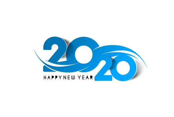 Feliz Año Nuevo 2020 Texto Tipografía Diseño Patter, Vector illust — Vector de stock
