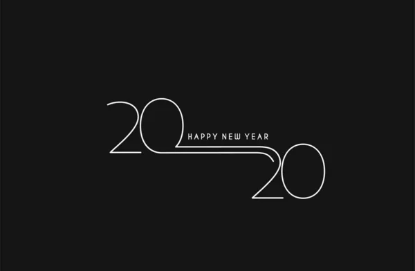 Bonne année 2020 Texte Typographie Design Patter, Vector illust — Image vectorielle